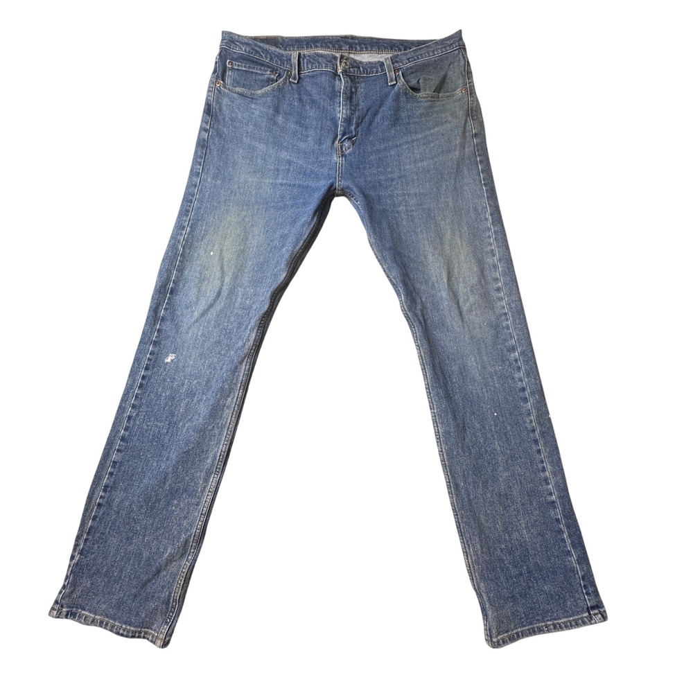 Levi's 513 Jeans Mens 36x32 (37x30) Blue Slim Straight Denim Stretch Pants 0850